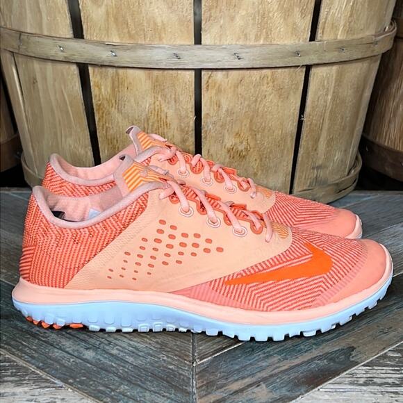 Nike FS Lite Run 2 Premium Sunset Glow Orange 704881-800 Running Shoes Womens 6 - Picture 1 of 11
